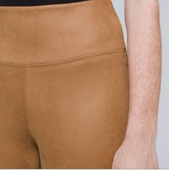 White House Black Market Faux Suede Animal print Runaway Leggins Size 12 - Picture 2 of 14